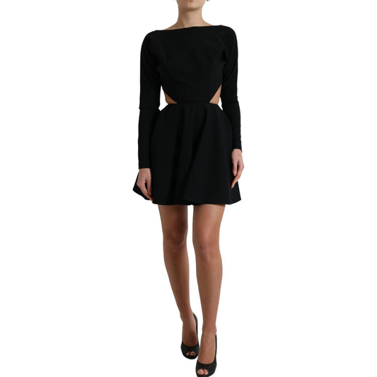 Dolce & Gabbana Elegant Cut Out A-Line Mini Dress Dolce & Gabbana Rosy Brown