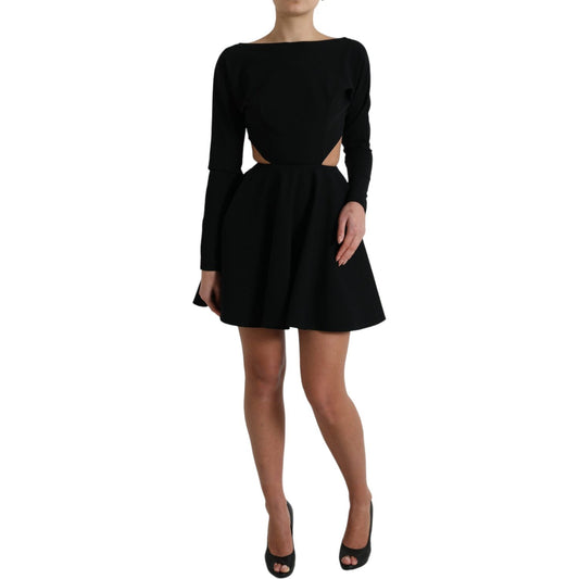 Dolce & Gabbana Elegant Cut Out A-Line Mini Dress Dolce & Gabbana Rosy Brown