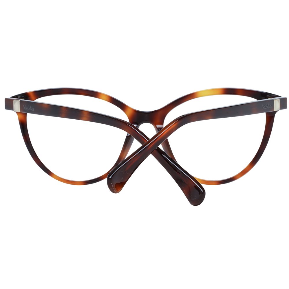 Max Mara Brown Women Glasses Frame in acetate, cat eye style with full-rim for a fashionable look.