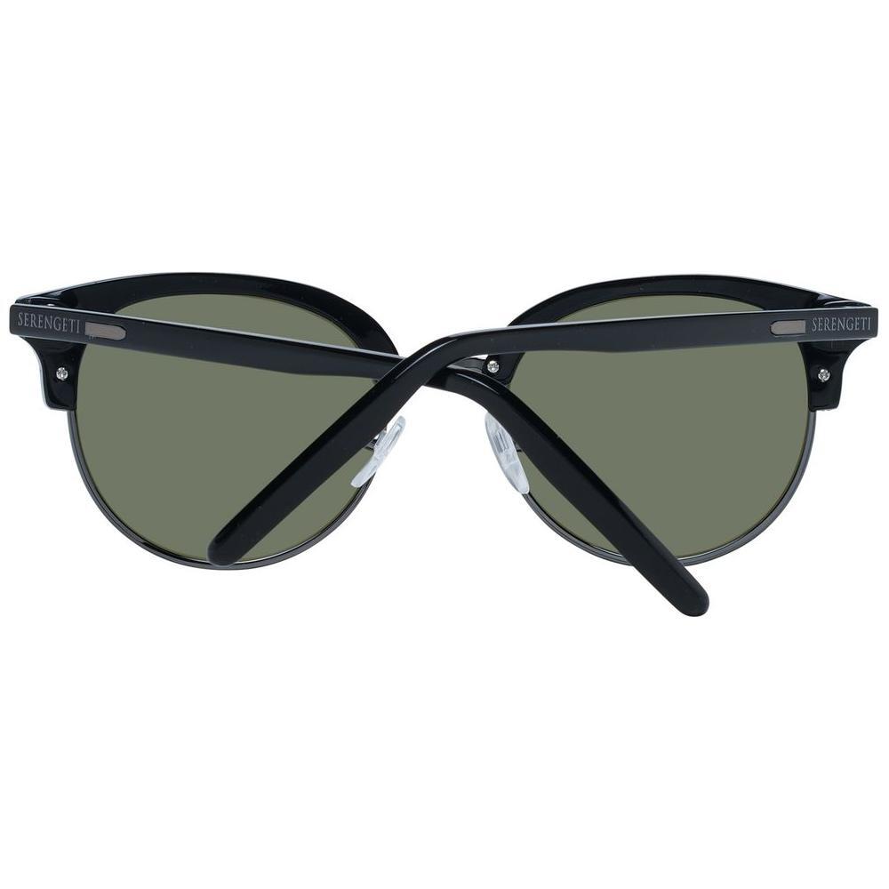 Serengeti Black Acetate & Metal Sunglasses
