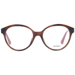 Max & Co Brown Women Glasses Frame, full-rim, round style, plastic material, demo lenses, size 53-17-140, stylish eyewear for women.