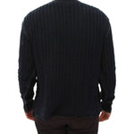 Dolce & Gabbana Blue Runway Netz Pullover Netted Sweater