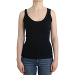 Ermanno Scervino Elegant Black Cashmere Knit Top Ermanno Scervino Dark Slate Gray