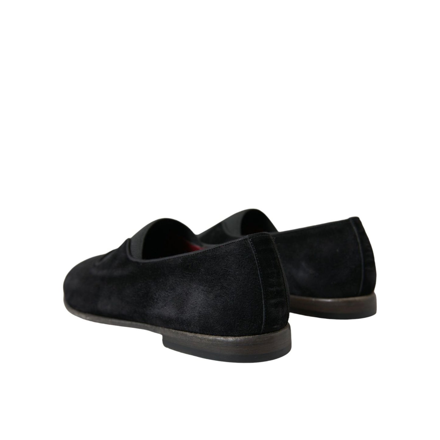 Dolce & Gabbana Black RUNWAY Velour AMALFI Loafers Shoes
