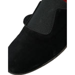 Dolce & Gabbana Black RUNWAY Velour AMALFI Loafers Shoes