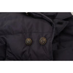 Dolce & Gabbana Blue Silk Goat Coat Blouson Winter Jacket