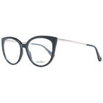 Max Mara Black Women Glasses Frame, full-rim cat eye style, black plastic material, size 54-16-140, with demo lenses and branded case.