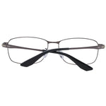 BMW Black Men Glasses Frame in titanium with full-rim black frame, demo lenses, and rectangle style. Includes branded case.