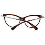 Max Mara Brown Women Glasses Frame in plastic cat eye design with full-rim, size 53-16-135, includes branded case.