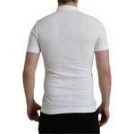 Dolce & Gabbana White Collared Short Sleeve Crown T-shirt