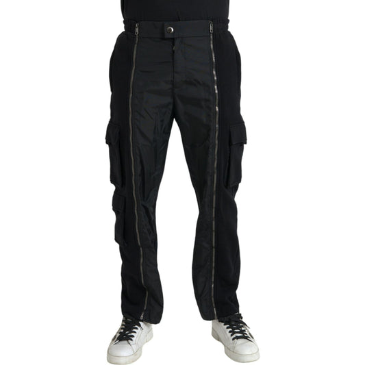 Dolce & Gabbana Black Cotton Blend Skinny Pants