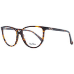 Max Mara Brown Women Glasses Frame, full-rim plastic butterfly style, brown color, size 54-15-140, includes branded case.