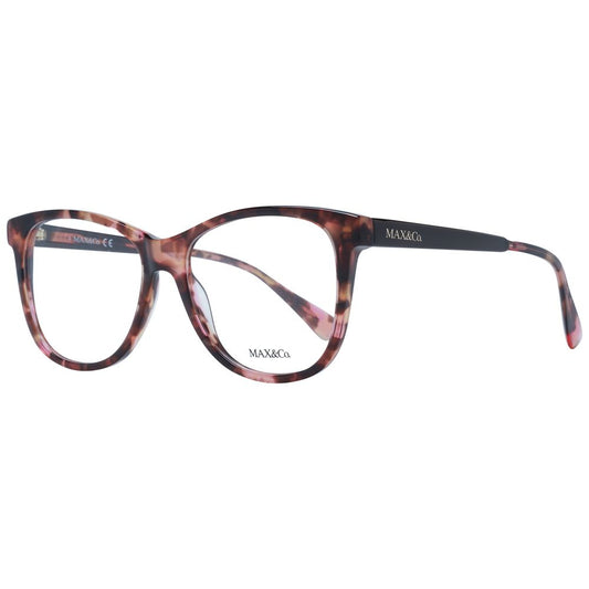 Max & Co Brown Women Glasses Frame, full-rim butterfly style with plastic material, includes branded case, lens width 54, temple length 140.