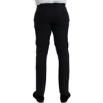 Dolce & Gabbana Dark Blue Wool Slim Fit Formal Pants