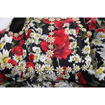 Dolce & Gabbana Multicolor Silk Floral Crystal Long Maxi Dress