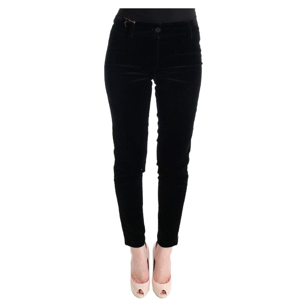 Ermanno Scervino Chic Black Slim Fit Cropped Pants Jeans & Pants Ermanno Scervino Black