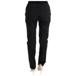 Ermanno Scervino Sleek Black Cotton Slim Fit Pants Jeans & Pants Ermanno Scervino Black