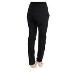 Ermanno Scervino Sleek Black Cotton Slim Fit Pants Jeans & Pants Ermanno Scervino Black