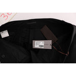 Ermanno Scervino Sleek Black Cotton Slim Fit Pants Jeans & Pants Ermanno Scervino Light Gray