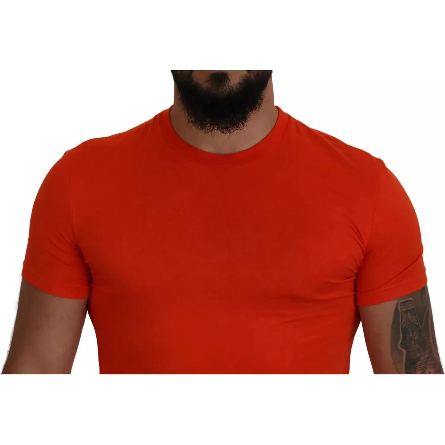 Dsquared² Orange Modal Short Sleeves Crewneck T-shirt