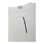 People Of Shibuya Chic White Tech Fabric Crewneck Sweater