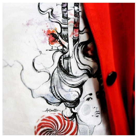A.Tratti Chic White Stretch Viscose Tee with Exclusive Packaging A.Tratti Black