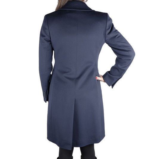 Made in Italy Blue Wool Women Coat Made in Italy Dark Slate Gray