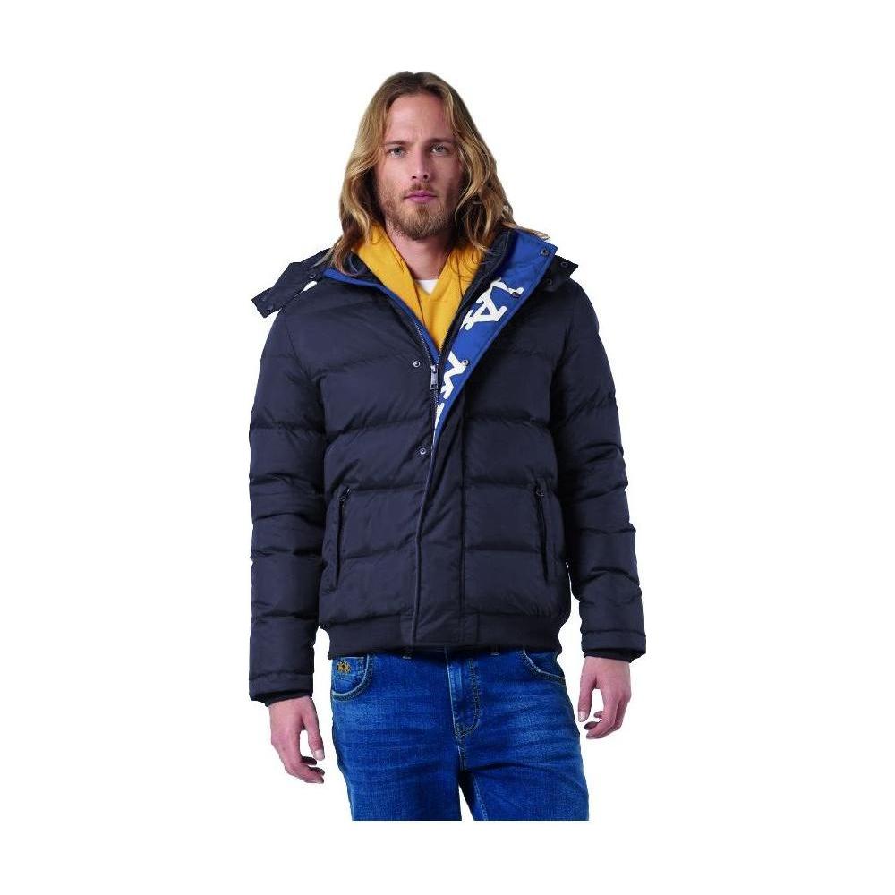 La Martina Blue Nylon Men's Sports Jacket MAN COATS & JACKETS