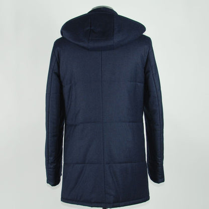Made in Italy Blue Wool Jackets & Coat