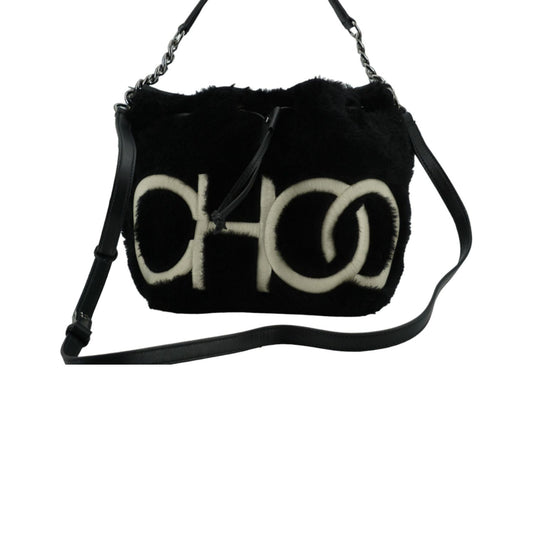 Jimmy Choo Black Leather Top Handle and Shoulder Bag