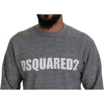 Dsquared² Gray Crystal Embellishment Men Pullover Sweater TSH83559-48