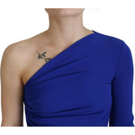 Dsquared² Blue Viscose One Shoulder Slim Fit Blouse Top
