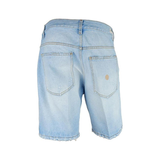 Don The Fuller Blue Cotton Men Bermuda Shorts