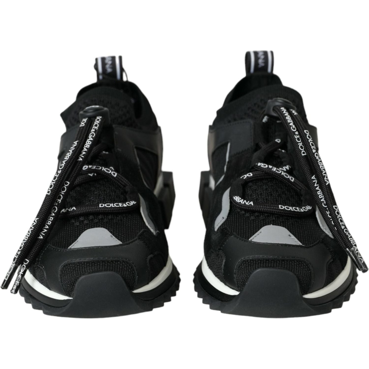 Dolce & Gabbana Black Mesh Sorrento Trekking Sneakers Shoes