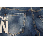 Dsquared² Blue Icon Low Waist Cropped Cool Girl Denim Jeans