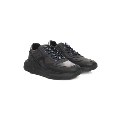 Cerruti 1881 Blue Cowhide Men Sneaker