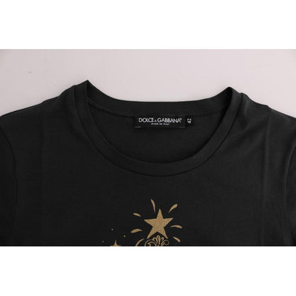 Dolce & Gabbana Gray Cotton 2017 Motive T-Shirt