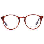 Sandro Brown Women Glasses Frame with full-rim acetate round style and demo lenses, including branded case.