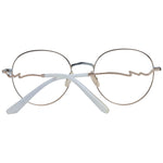 Sandro Gold Women Glasses Frame in stainless steel, full-rim style with demo lenses, round design, includes branded case. Size 51-19-140.