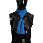 Dolce & Gabbana Royal Blue Scarf Neck Wrap Shawl Silk Scarf