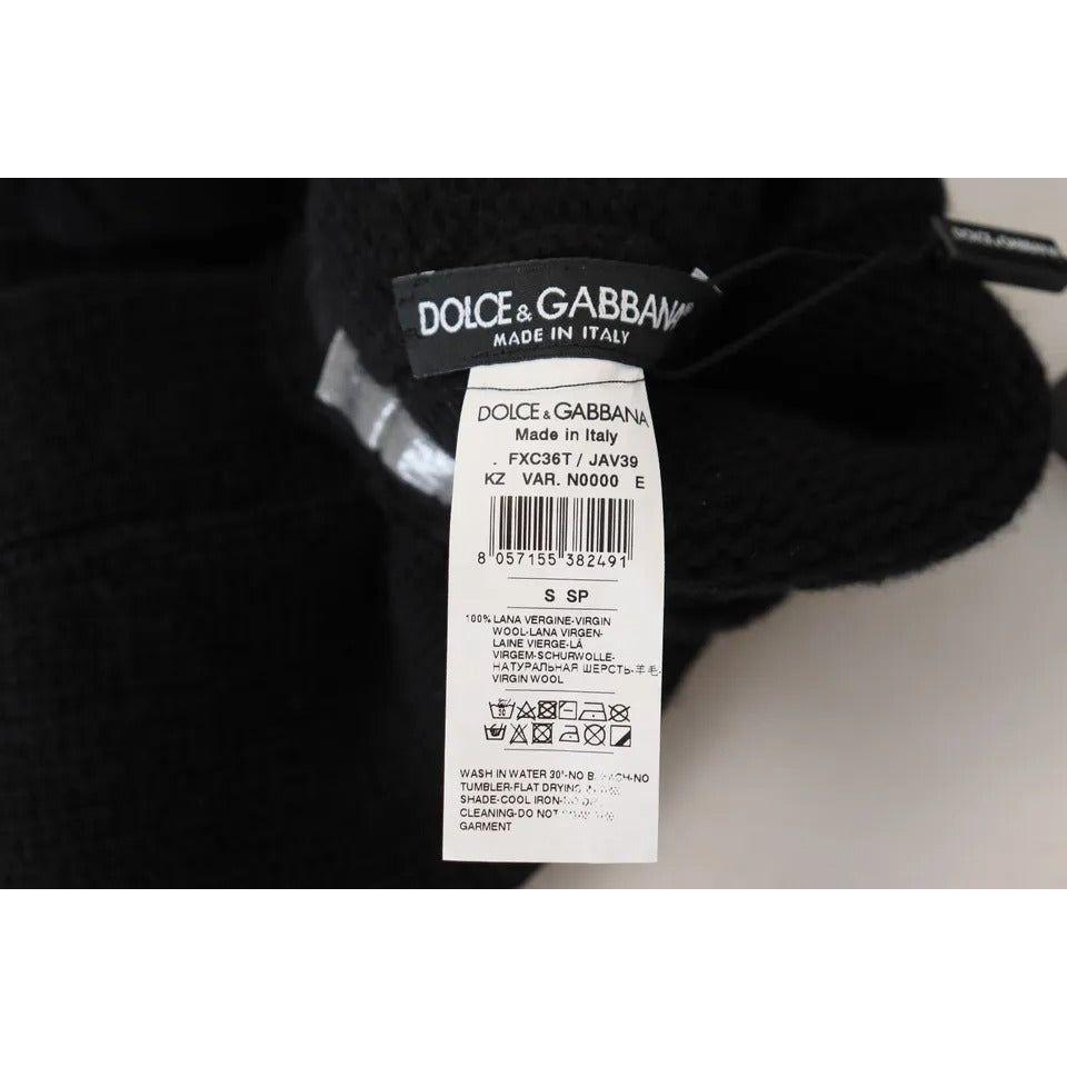 Dolce & Gabbana Black Wool Knit Calf Long Women Accessory Socks SCS2067-S