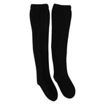Dolce & Gabbana Black Wool Knit Calf Long Women Accessory Socks SCS2067-S