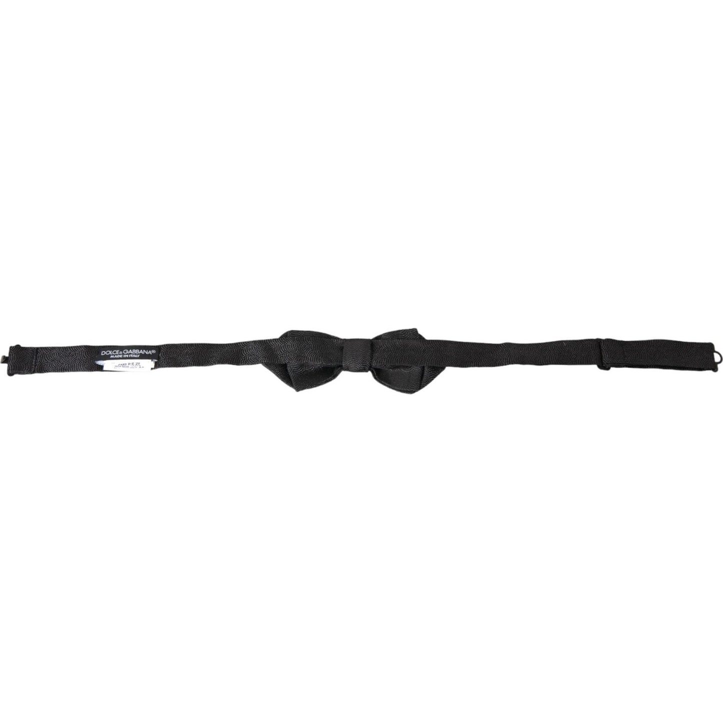 Dolce & Gabbana Black Silk Adjustable Neck Men Bow Tie