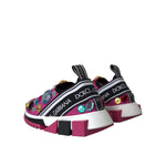 Dolce & Gabbana Pink Sorrento Crystals Sneakers Shoes
