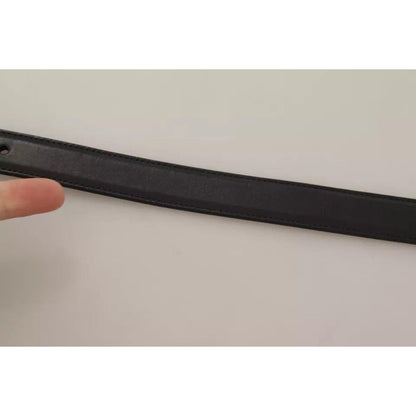 Dolce & Gabbana Black Calf Leather Antique Buckle Men Belt