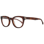 Lozza Brown Women Glasses Frame, plastic material, full-rim butterfly style, 47-21-135 size, demo lenses, shipped with branded case.