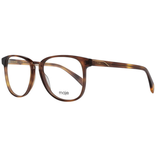 Maje Brown Women Glasses Frame in full-rim plastic with branded case, size 53-16-140, brown color, no spring hinge, includes stylish full-rim design.