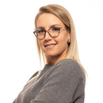 Woman wearing Lozza Brown Women Glasses Frame