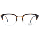 Lozza Brown Unisex Glasses Frame with brown half-rim square style, metal & plastic material, includes branded case, size 48-24-140.