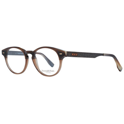 Ermenegildo Zegna Brown Plastic Glasses (Frames)